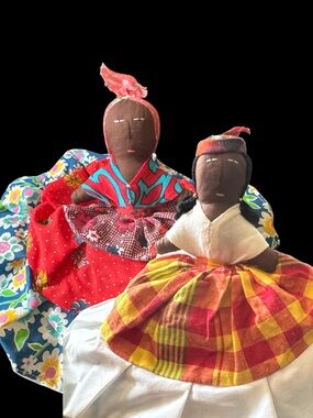 Artisan Vintage African St.. Lucia Flip Doll